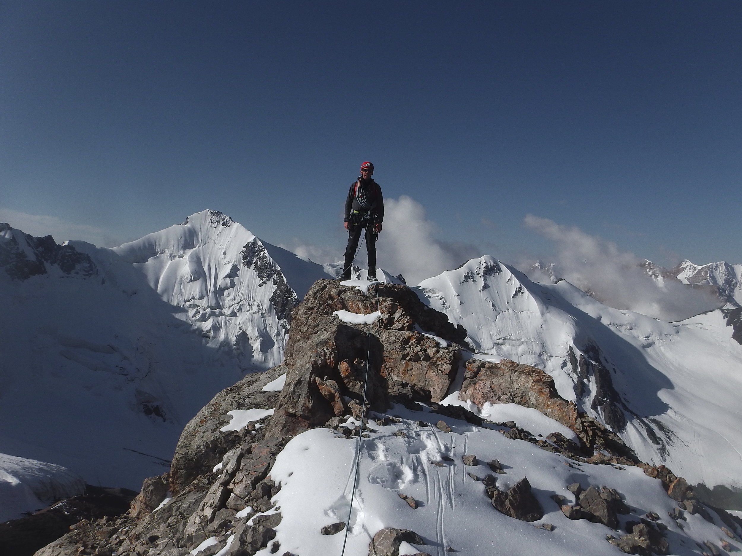 Neil on one of the peaks the team summited
